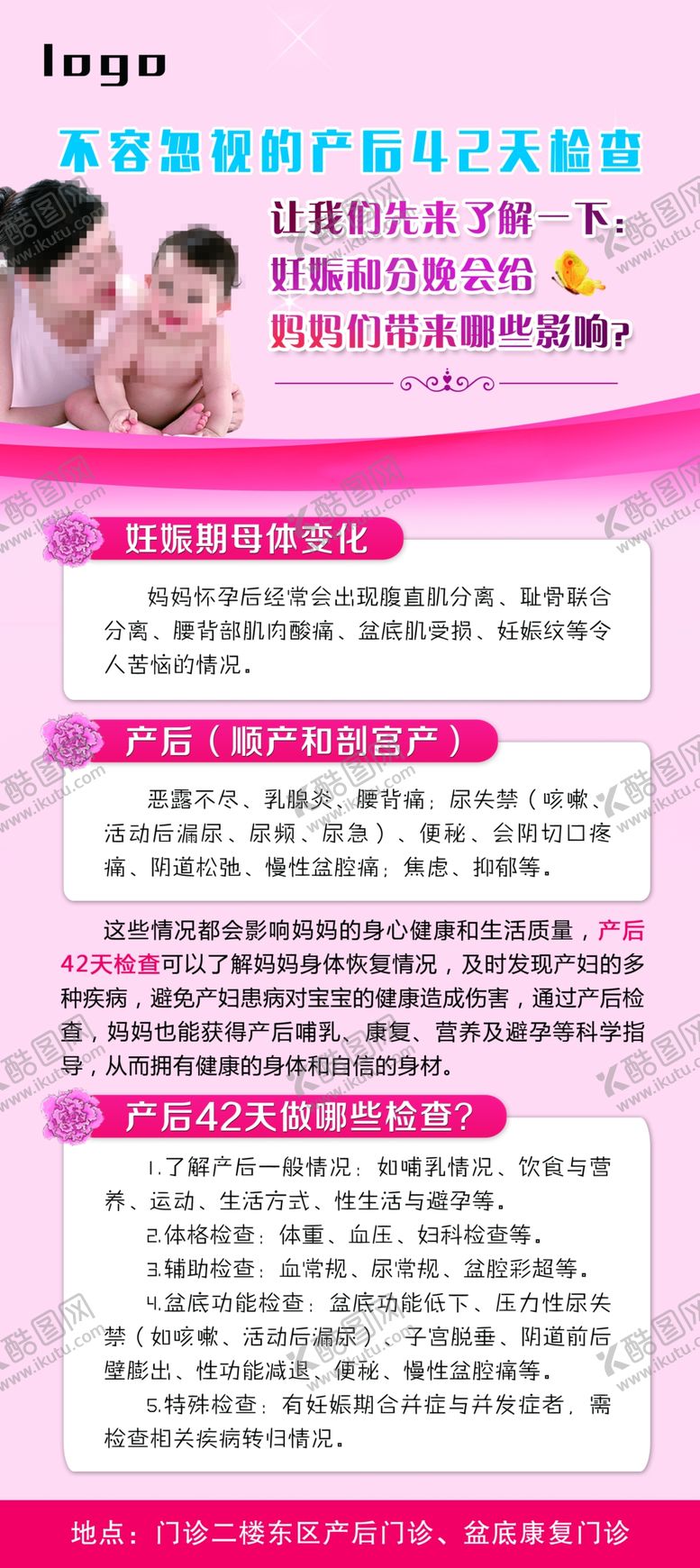 编号：73896910131806068464【酷图网】源文件下载-产后检查展架