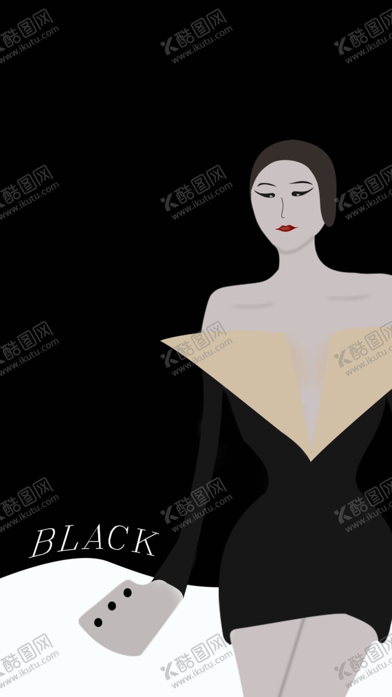 编号：28683805021016171499【酷图网】源文件下载-傲慢女人插画