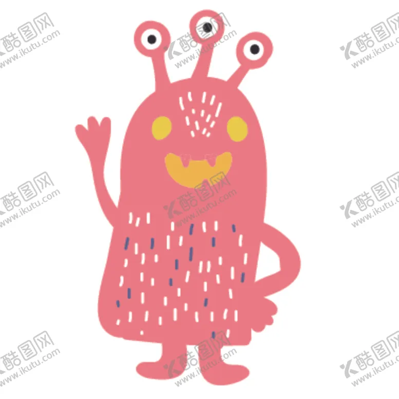 编号：19006706301453419911【酷图网】源文件下载-卡通小怪物插画