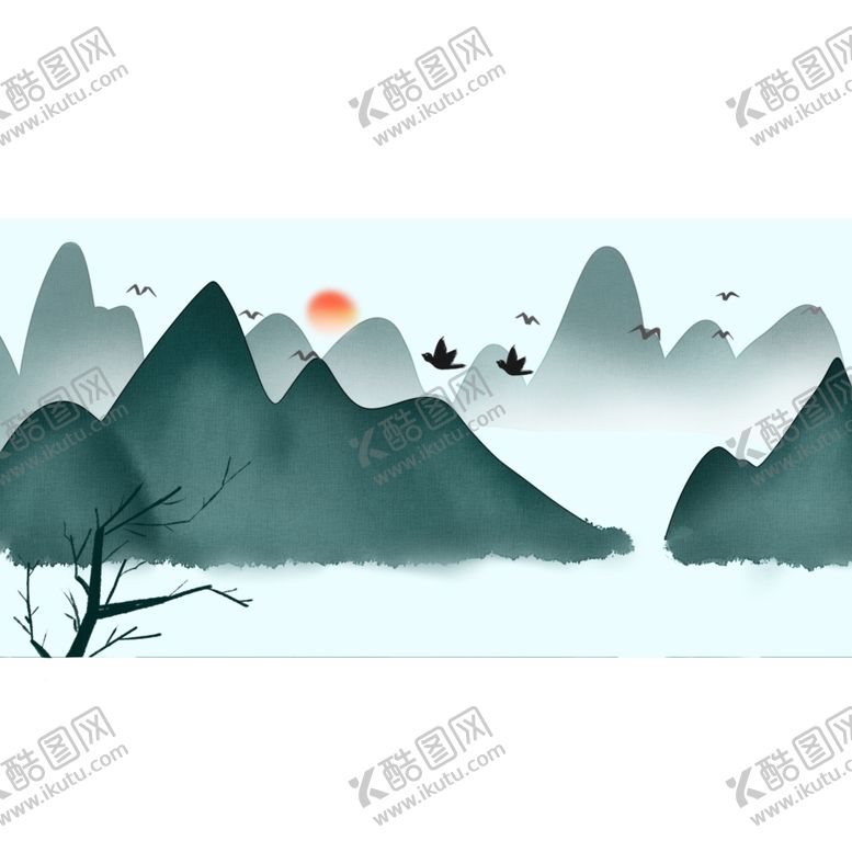 编号：71778009211027032005【酷图网】源文件下载-水墨海报素材毛笔画素材墨迹