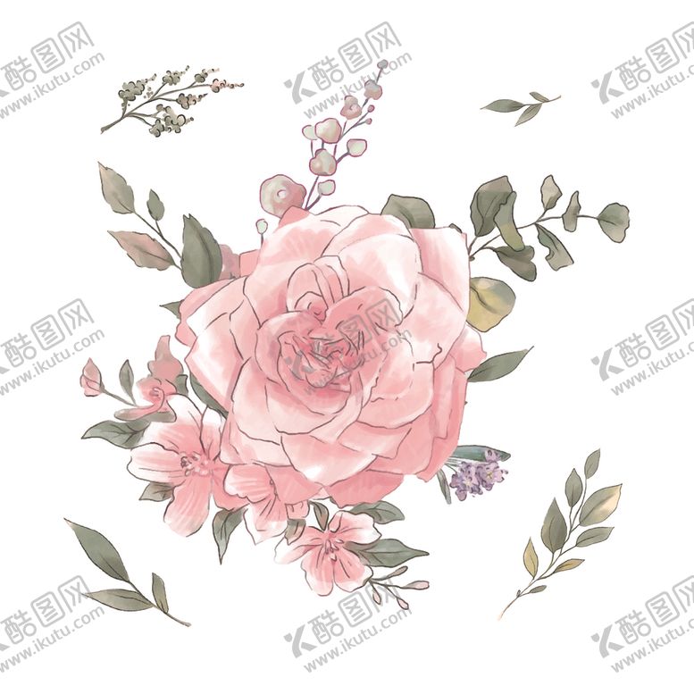 编号：94265310312302505230【酷图网】源文件下载-手绘鲜花