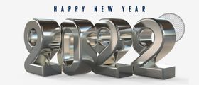 新年3D建模光泽数字2022