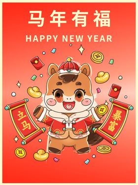 2026国潮马马年有福卡