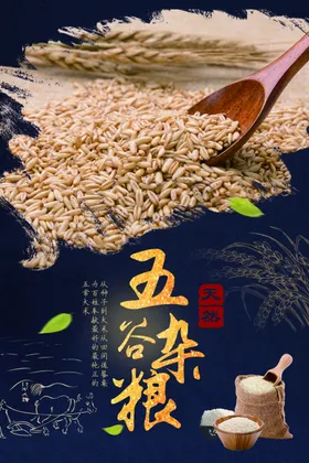 五谷杂粮海报店展板画册丰登