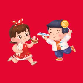手绘卡通儿童插画宝宝宝宝插画