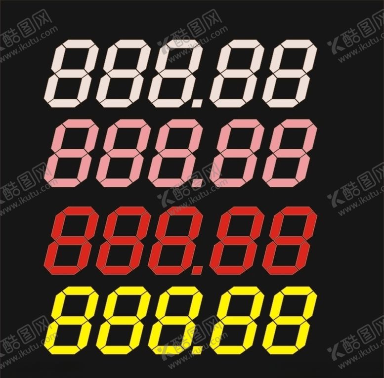 编号：87904007031310321661【酷图网】源文件下载-矢量数字8模板