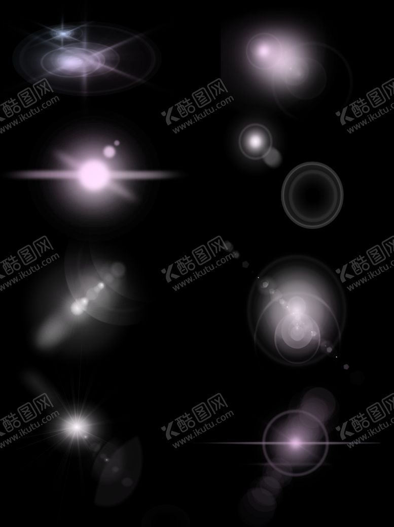 编号：76531803271215002440【酷图网】源文件下载-光效多色灯光光影元素