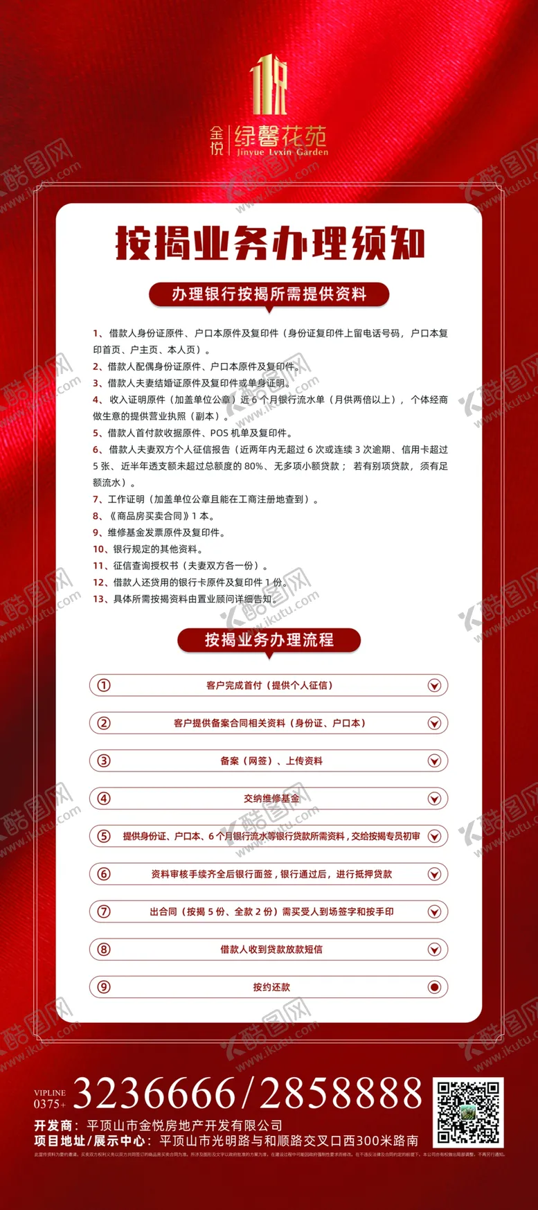 编号：20420903141114507642【酷图网】源文件下载-房地产项目按揭业务办理相关展架