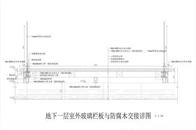 地台及玻璃栏杆节点图