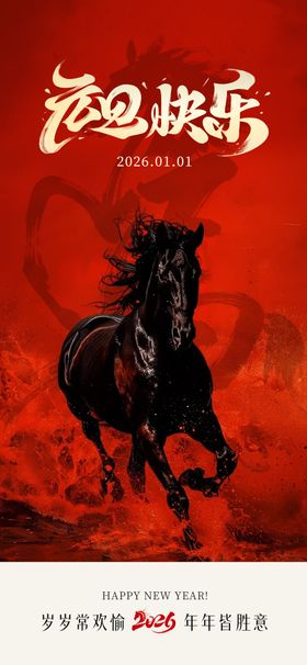 马年元旦新年海报