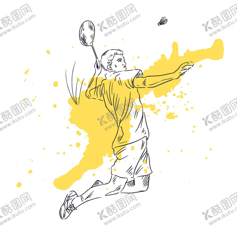 编号：40720404211536125755【酷图网】源文件下载-羽毛球