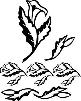 黑白手绘植物树节面料图案迎春花
