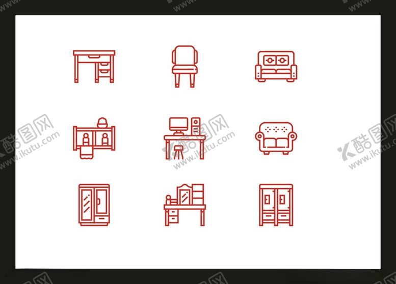 编号：93837402171449088987【酷图网】源文件下载-家具标识图标