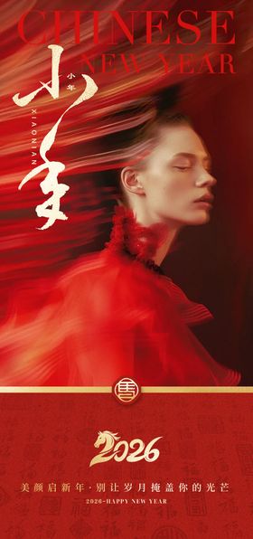 医美马年小年节日海报