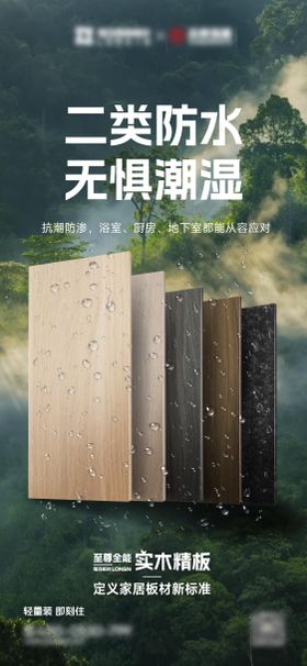 实木精板宣传海报