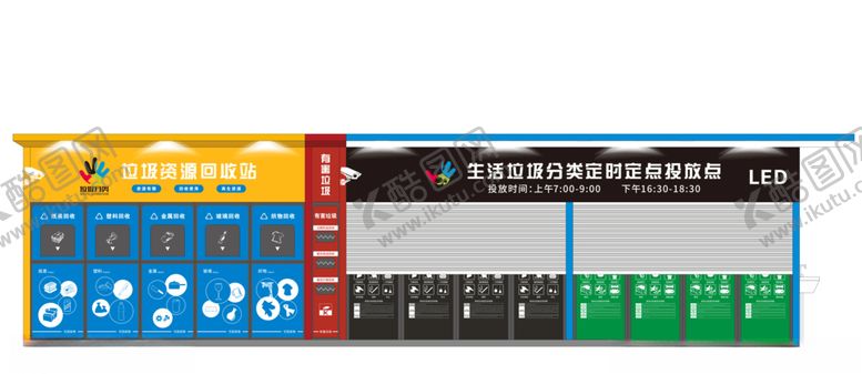 编号：63983810111435117717【酷图网】源文件下载-生活垃圾分类投放点