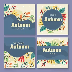 秋季主题装饰卡片设计