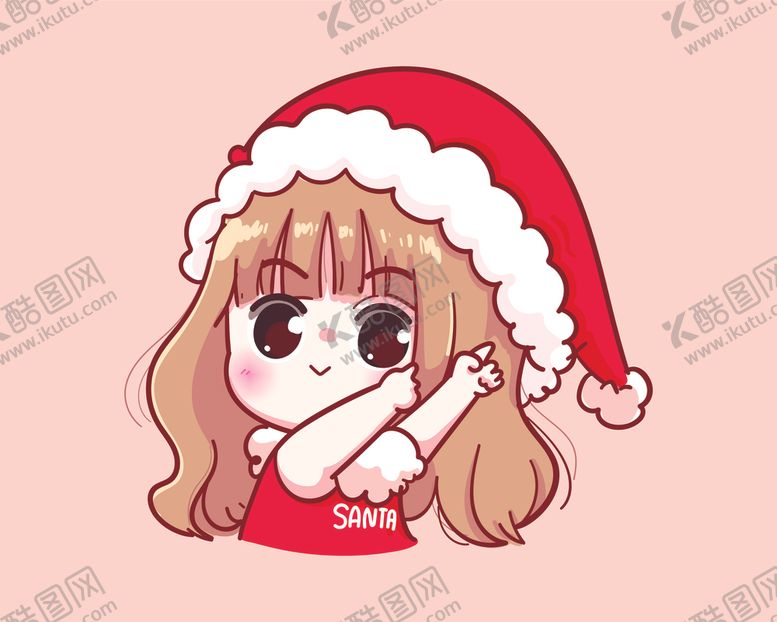 编号：68821704181600005957【酷图网】源文件下载-卡通圣诞女孩