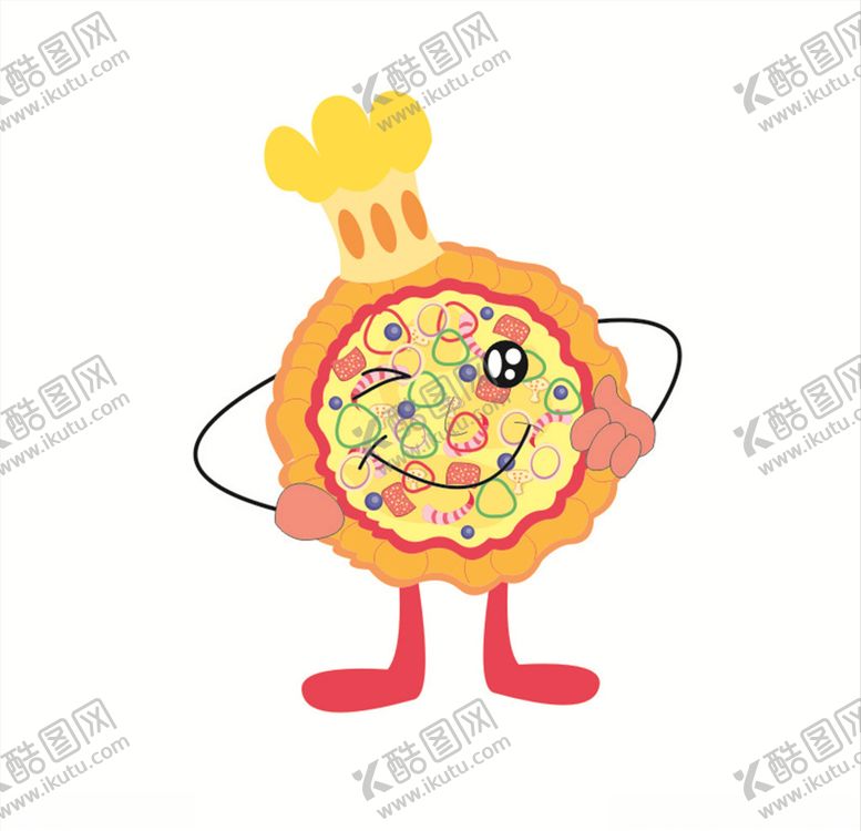 编号：44700109182215344274【酷图网】源文件下载-美食元素之卡通可爱披萨