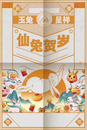 兔年海报跨元旦2023
