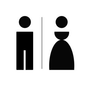 卡通人物厕所图标卫生间标志公厕素材火柴