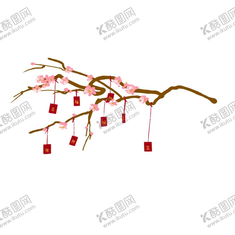编号：86847409201430343134【酷图网】源文件下载-梅花树枝元素