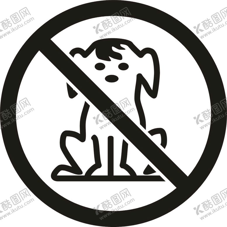 编号：57450501122257445854【酷图网】源文件下载-禁止携带宠物入内标识矢量图标