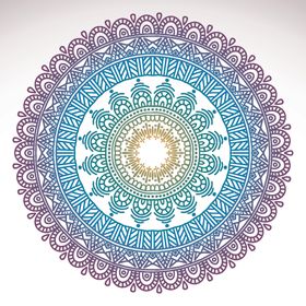 曼陀罗万花筒圆纹底纹