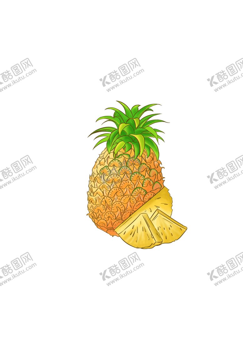 编号：58571302131621358726【酷图网】源文件下载-手绘菠萝