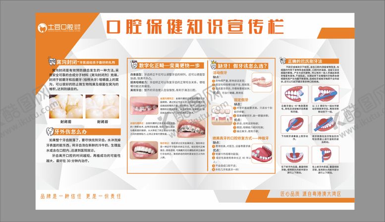 编号：25344109082203203520【酷图网】源文件下载-口腔宣传文化墙背景板
