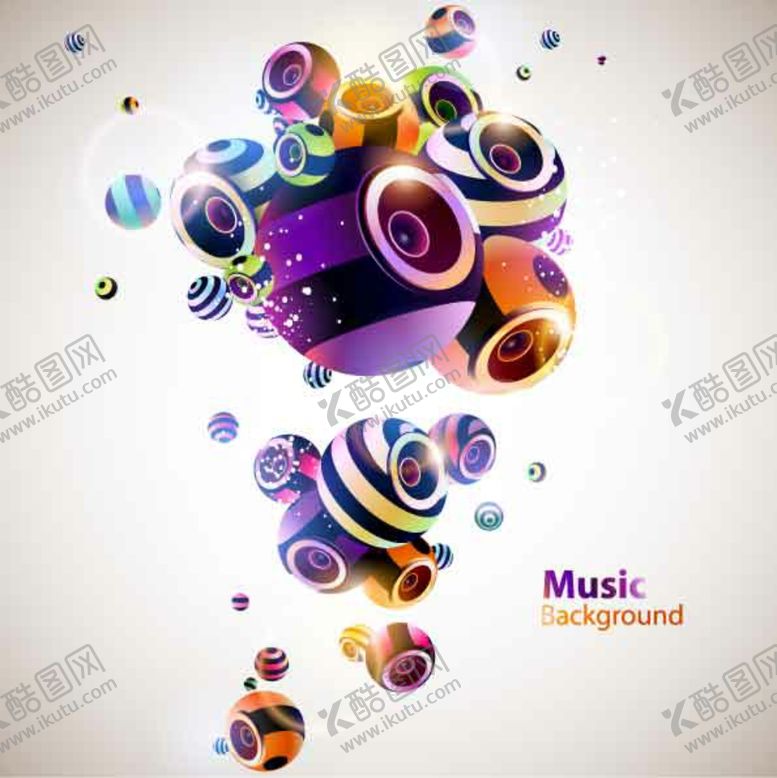 编号：15502809151634491330【酷图网】源文件下载-球体彩色时尚抽象素材背景