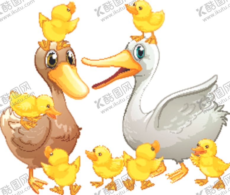编号：58903710290738543703【酷图网】源文件下载-卡通鸭子