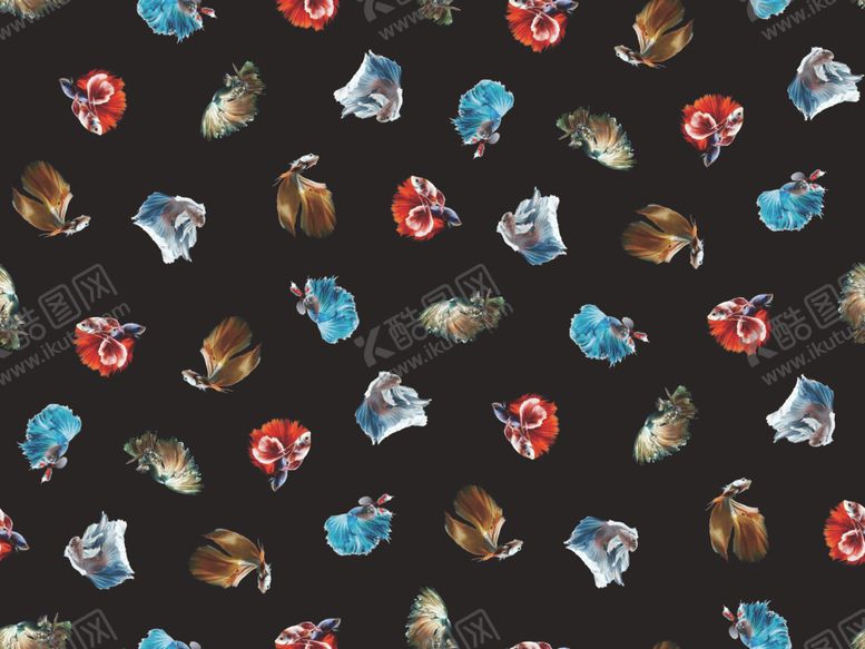 编号：20519910050023393925【酷图网】源文件下载-三联金鱼金鱼富贵鱼新中式