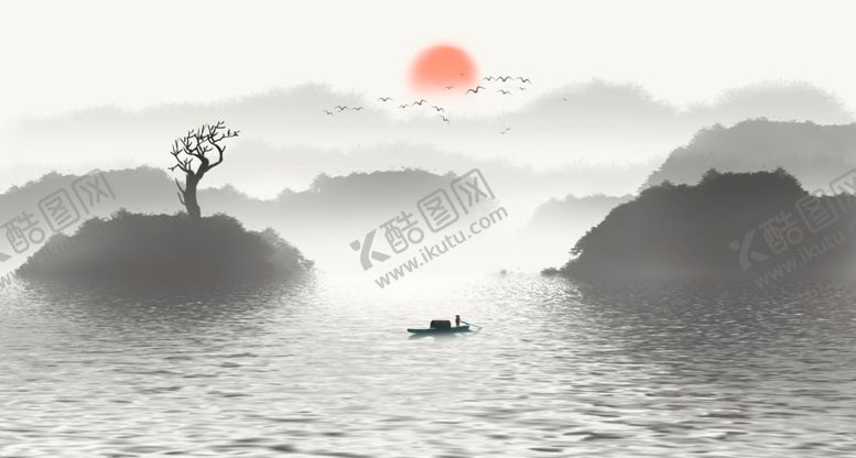 编号：32976206150015574117【酷图网】源文件下载-意境水墨山水