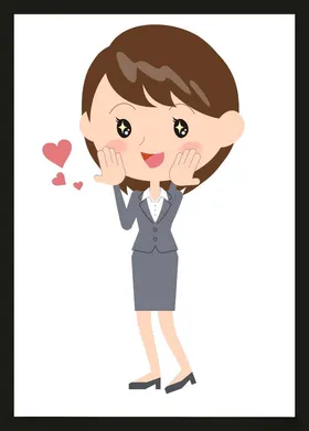 手绘商务人物办公办公士
