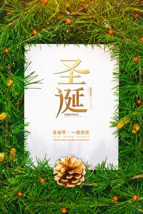 圣诞节快乐海报元旦模板