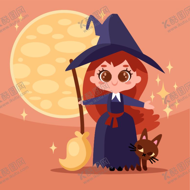 编号：24064412130703227097【酷图网】源文件下载-卡通魔女