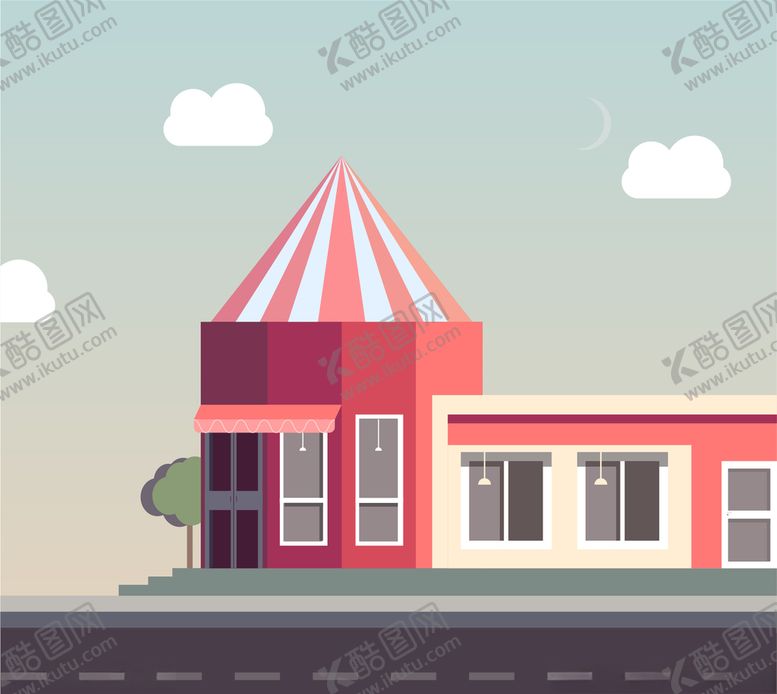 编号：96646305161045591435【酷图网】源文件下载-建筑插画