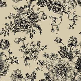 复古花卉图案纹理背景