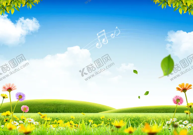 编号：38405109282011102590【酷图网】源文件下载-绿地蓝天背景