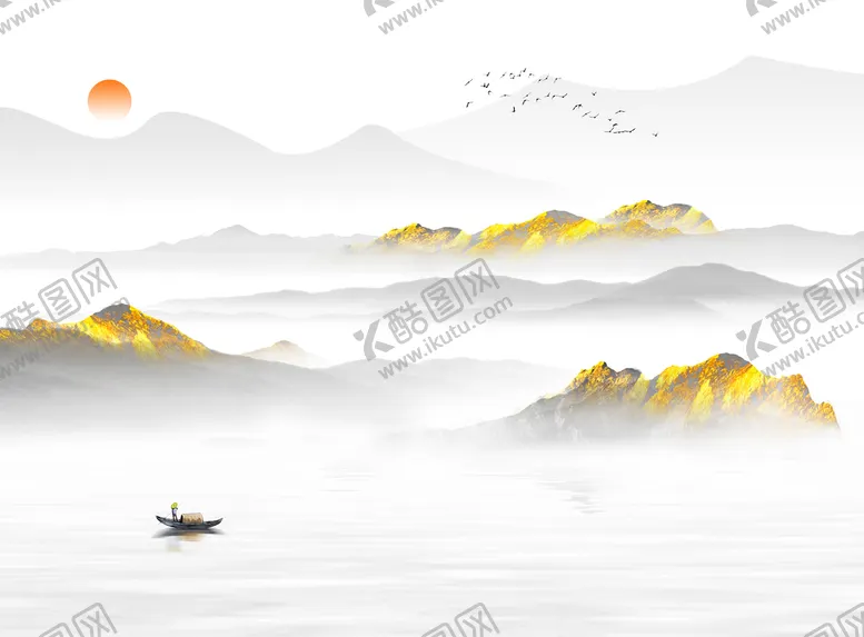 编号：35821409220723452534【酷图网】源文件下载-新中式意境山水