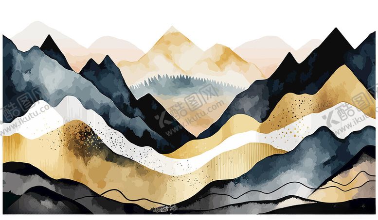 编号：88065902051459147398【酷图网】源文件下载-国风山水烫金