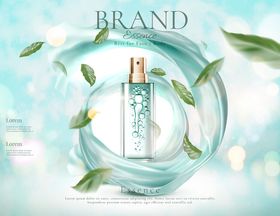 清新风品牌护肤品广告图