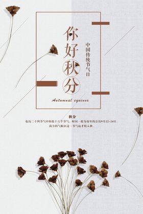 节气秋分白露海报设计芒种寒露