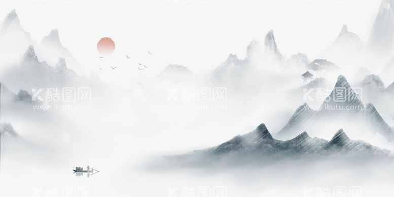 编号：30957111280239253285【酷图网】源文件下载-意境山水画背景