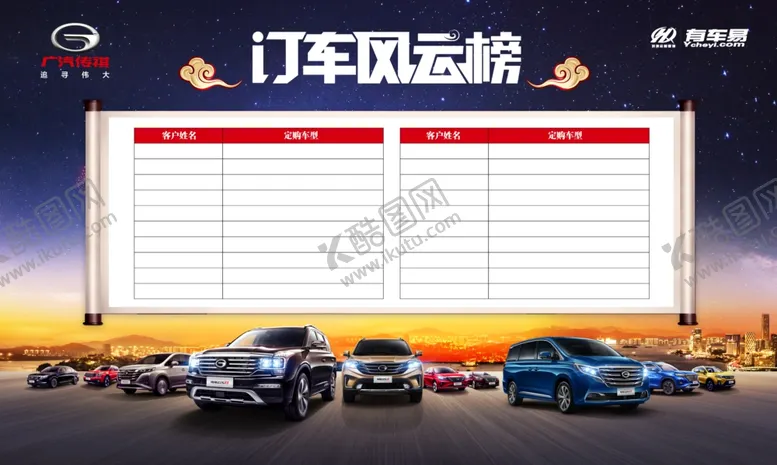 编号：41499806250118158675【酷图网】源文件下载-订车风云榜