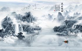 新中式意境山水装饰画