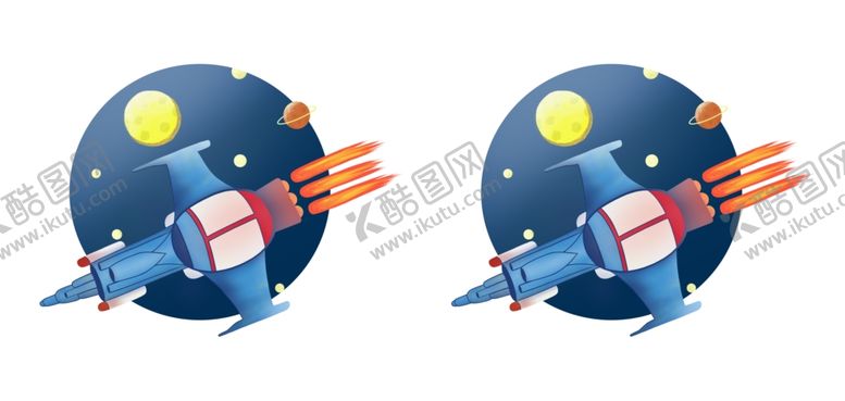编号：25015702190041056621【酷图网】源文件下载-卡通航天火箭插画