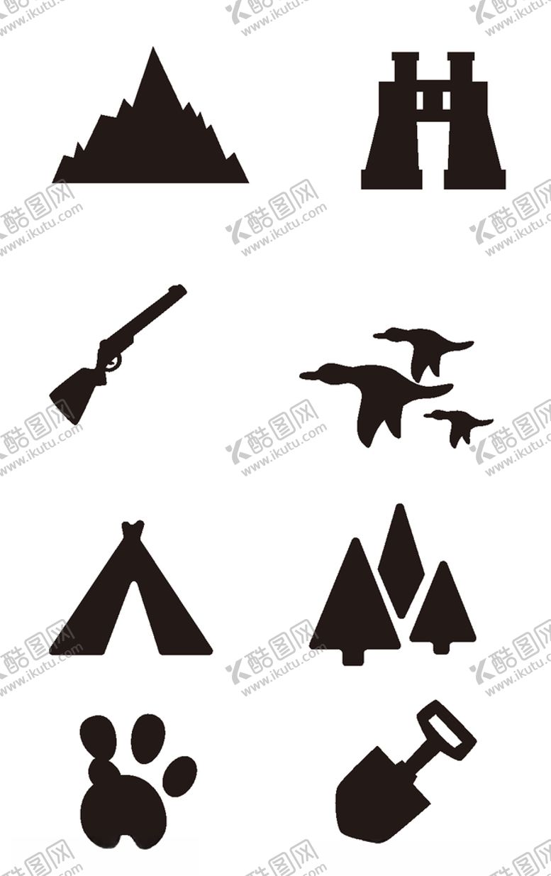 编号：61807709200138453294【酷图网】源文件下载-卡通黑白剪影