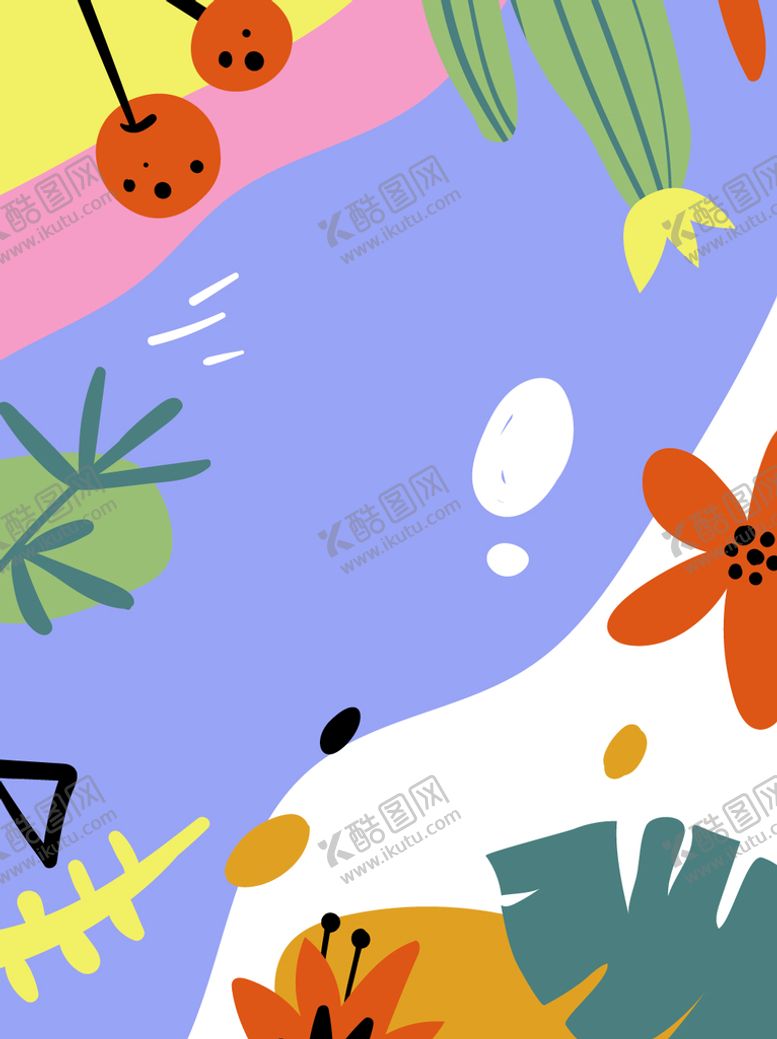 编号：93890011210929074412【酷图网】源文件下载-春天绿色小清新花朵花卉小草植物